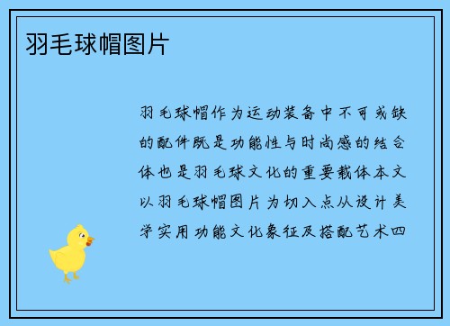 羽毛球帽图片